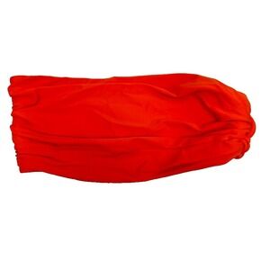 Simkhai Cale Strapless Bikini Top Flame Orange Cutout Side Womens Large Swimwear